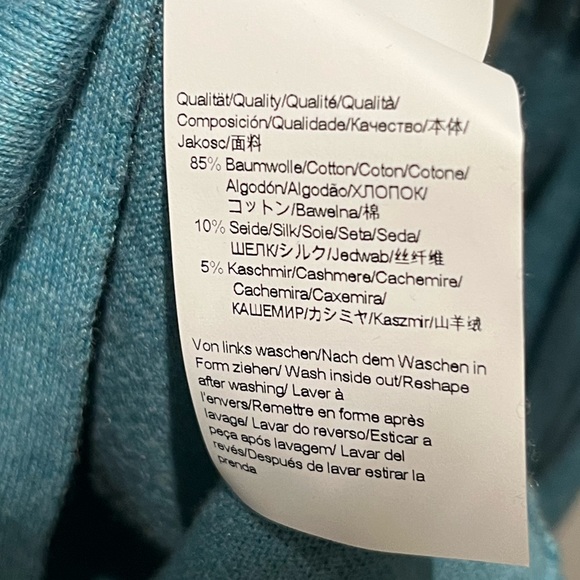 BOSS light blue cotton silk cashmere sweater - Picture 5 of 5